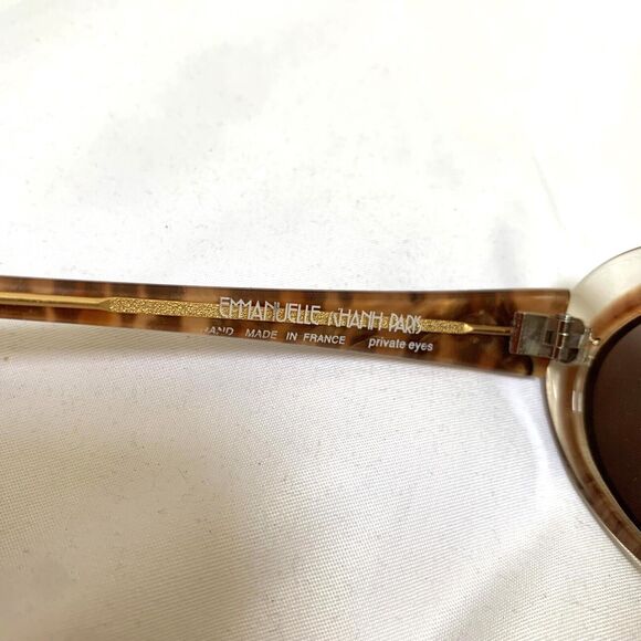 EMMANUELLE KHANH Rare Tortoise Shell Oval Vintage Sunglasses PRIVATE EYES EK158 - Picture 9 of 12